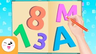 Aprende a escribir  Números y letras para niños [upl. by Htes]