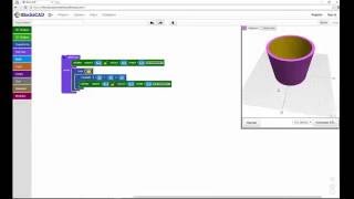 How to Make a BlocksCAD Flower Pot [upl. by Rutter594]