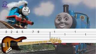 THOMAS THE TANK ENGINE THEME Bass Tabs Tutorial [upl. by Suzanna]