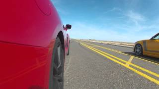 12 GTR midpipe no tune vs 13 Boss 302 23L Whipple Supercharger  50 roll [upl. by Anelad]