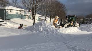 snowmageddon 2020  St Johns NL  Plow getting stuck [upl. by Barhos]