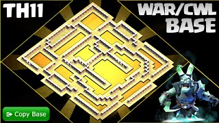 NEW STRONGEST TH11 WAR BASE COPYLINK Town Hall 11 Base 2024  Clash of Clans 1118 [upl. by Zane]