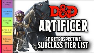 Artificer Subclass Tier List  DampD 5e Retrospective [upl. by Golub654]