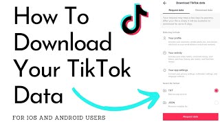 How To Download Your TikTok DataGet A Copy of Your TikTok Data  2021 [upl. by Sanchez]