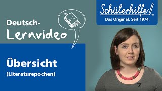 Übersicht der Literaturepochen 🎓 Schülerhilfe Lernvideo Deutsch [upl. by Odlanyar835]