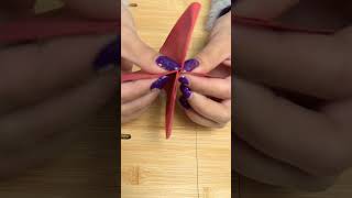 Gift Wrap Origami Bow Tie tutorial  Christmas ASMR part 2 [upl. by Alair86]