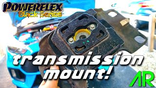 TRANSMISSION MOUNT POLY BUSH INSTALL  FOCUS RS  POWERFLEX BLACK SERIES [upl. by Pickard]