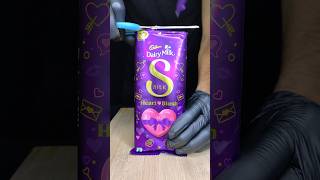 Valentines Day Special Dairy Milk Silk Heart Blush Milkshake ASMR shorts [upl. by Esiuole]