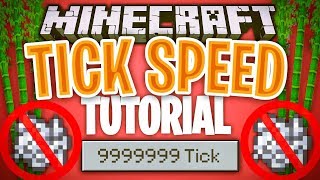 Minecraft  How to Use NEW Tick Speed Minecraft Bedrock tick speed tutorial [upl. by Valeria]