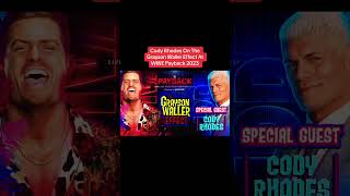 Cody Rhodes On The Grayson Waller Effect At WWE Payback 2023 shorts wwe wwepayback payback fyp [upl. by Reinhart420]