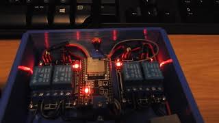 Home automation project  ESP32 and 2 x 2 relays via IoT mqtt [upl. by Naleek]