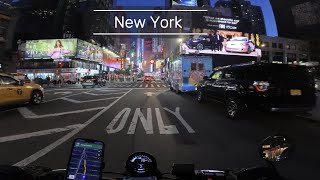 Times Square Ride ASMR  TRIUMPH TRIDENT 660 [upl. by Notlih]