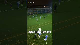 WORLDIE KNUCKLEBALL FREE KICK baller skill freekick nonleague grassrootsfootball sundayleague [upl. by Hearsh]