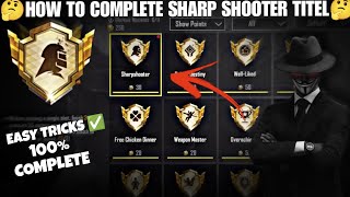 ✅EASY TRICK 100 COMPLETE SHARP SHOOTER ACHIEVEMENT ✅ GET DEAD EYE 💀 TITLE IN 1 MATCH [upl. by Sanburn]