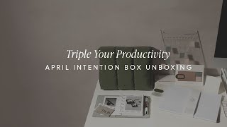 Planning In 3s  April Intention Box Unboxing  Cloth amp Paper [upl. by Akemed]