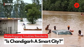 Punjab Flood Smart City Chandigarh Faces Criticism Amidst Severe Waterlogging [upl. by Bagger468]