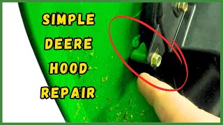 Simple Solution Avoid Costly John Deere Hood Replacement [upl. by Aderf658]