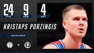 Kristaps Porzingis drop 24 PTS amp 9 REB in first game vs Mavericks since trade 🦄 [upl. by Nelan369]