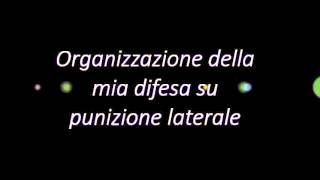 ORGANIZZAZIONE DIFENSIVA SU PUNIZIONE LATERALE  LINEA DIFENSIVA [upl. by Bolling]