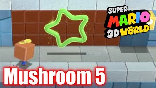 Super Mario 3D World  World Mushroom 5  Back to HandsOn Hall  All Stars 100 Walkthrough [upl. by Anairb127]