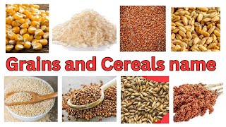 Grains and Cereals🍘Learn names of Grains and Cereals [upl. by Ekusoyr]