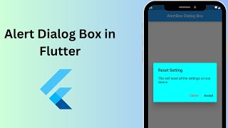 Alert Dialog Box in Flutter  AlertDialog in Flutter [upl. by Ecirahs]