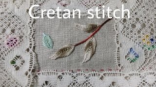 홍진하의자수클래식 Cretan stitch 크레탄스티치자수기법 독학으로배우기 [upl. by Safire]