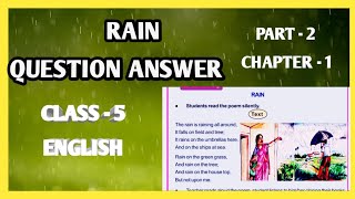 class 5 english rain question answer odia medium class 5 english chapter 1 rain question answer [upl. by Tilney]