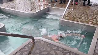 ICE HOLE BATHING 7 COLD WATER SWIMMING WINTER EPIPHANY BAPTISM 2022 v2 [upl. by Solhcin]