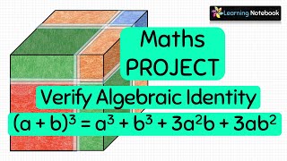 Verify Algebraic Identity ab3  Class 9 10 Maths Activity Project TLM [upl. by Nuajed77]