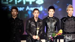 MBLAQ Seungho Focused  Acceptance Speech amp This is War Fancam  Asia Model Awards [upl. by Nesyla]