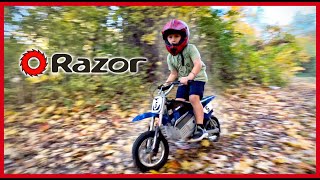 Razor MX350 Review  Kids Electric Dirt Bike [upl. by Doy198]