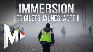 LES GILETS JAUNES ACTE II – Immersion sur les ChampsÉlysées [upl. by Sung499]