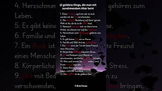 12 Goldene Dinge die man mit zunehmendem Alter lernt facts motivation [upl. by Weibel691]