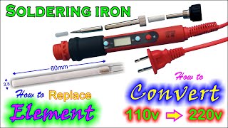 Digital Adjustable Soldering iron differences between 220v and 110v Heating Elements [upl. by Finer]