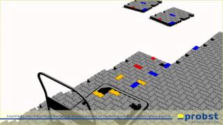 PROBST  Rationelle optimierte maschinelle Pflasterverlegung von FischgrätVerlegeeinheiten [upl. by Medovich]