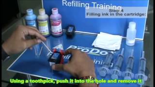 How to refill Canon CL811CL98 inkjet cartridge English Version [upl. by Elurd]