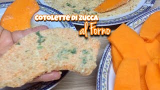 “Cotolette di Zucca” al forno  Ricetta leggera veloce vegetariana  Tutti a Tavola [upl. by Bushweller]