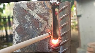 wide gap vertical welding tips and techniques for beginners [upl. by Simetra]