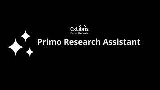 Ex Libris Primo Research Assistant Demo [upl. by Hayila]