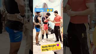 Heaviest Bench Press in India 100kg Weight 83Kg shorts youtubeshorts 😱 [upl. by Olga]