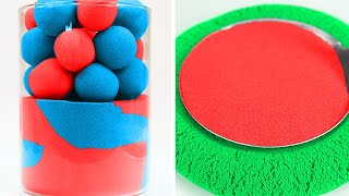 1 Hour Kinetic Sand ASMR Satisfying Sand ASMR Cutting Relaxing Kinetic Sand ASMR 28 [upl. by Dnomrej]