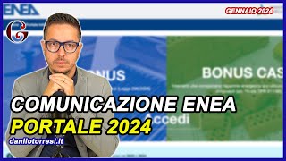 Comunicazione ENEA 2024  Online il NUOVO PORTALE Ecobonus e Bonus Casa [upl. by Ennaeirrac972]