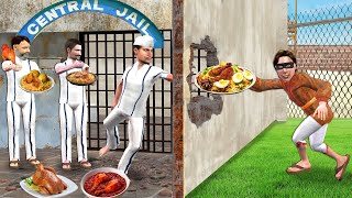 Jail Deewar Se Secret Chicken Biryani Chicken Roast Street Food Hindi Kahaniya Hindi Moral Stories [upl. by Eidolem]