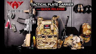 YAKEDA Tactical Lasercutting Multicam Lightweight Quick Release Plate Carrire Vest VT6094A [upl. by Benzel899]