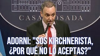 🇦🇷 Manuel Adorni contra periodista quotSos Kirchnerista fanatizadoquot [upl. by Eissed]