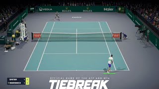 G DIMITROV vs A RINDERKNECH Paris 24 Gameplay TIEBREAK tiebreak [upl. by Jose]