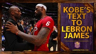 Kobe Bryant TrashTalking With LeBron James Old Text Message Revealed [upl. by Dorena]