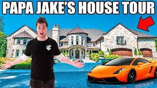 PAPA JAKES HOUSE TOUR Gaming Setup Movie Theatre Pool amp More [upl. by Farwell]