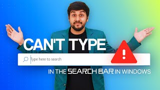 Fix Cant Type In The Search Bar In Windows 10  Keyboard Not Working In Search Bar Windows [upl. by Jewell]